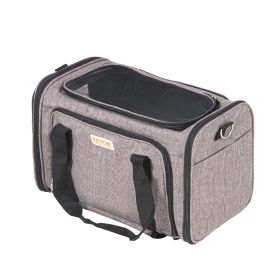 VEVOR Carrier with Wheels, Airline Approved Rolling Pet Carrier with Telescopic Handle and Shoulder Strap