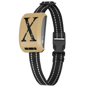 Electric Dog Collar Receiver Anti-Bark Dog Deterrent Training Collar with Beep Vibration Shock Modes for Dog Fence System (Option: gold)