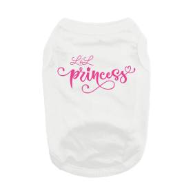 Lil Princess Dog Shirt (Color: White, size: 3X-Large)