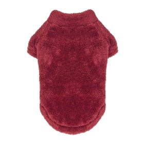 Soft Plush Pullover (Color: Burgundy, size: 4X-Large)