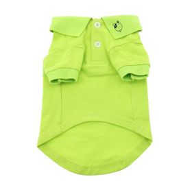 Solid Dog Polo (Color: Green Flash, size: 2X-Large)