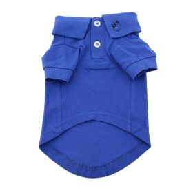 Solid Dog Polo (Color: Nautical Blue, size: 2X-Large)