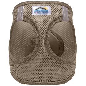 American River Solid Ultra Choke Free Dog Harness (Color: Fossil Brown, size: small)
